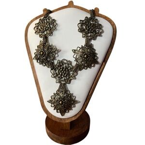 ✨ Vintage Filigree Statement Necklace – Boho/Gothic Revival ✨